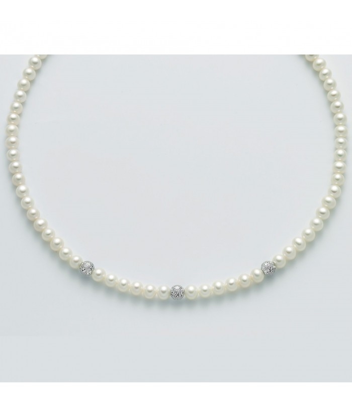 collana di perle in oro18 carati Miluna
