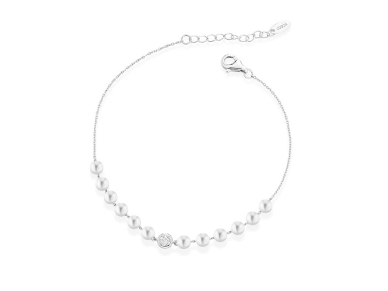 bracciale con perle e diamanti