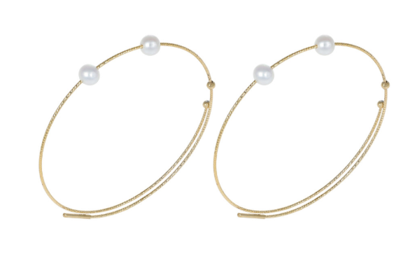 orecchini con perle Magic Wire